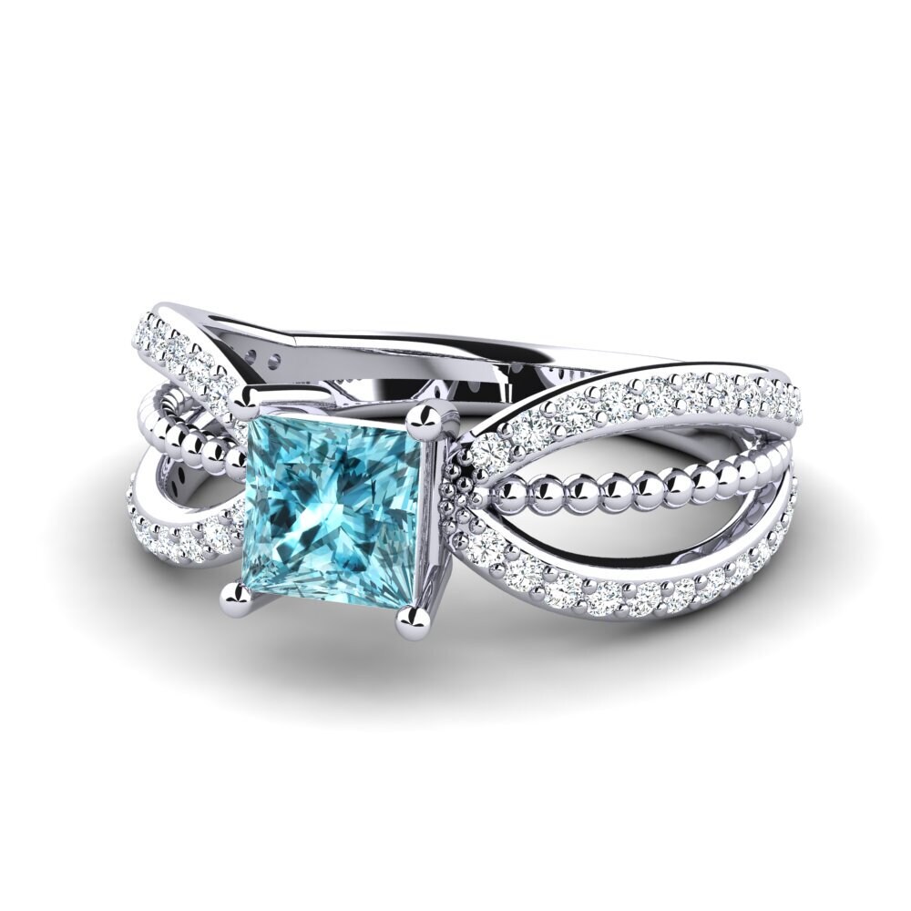 Blue Zircon Women's Ring Ceise