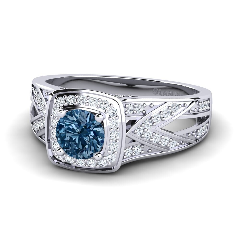 Blue Diamond Engagement Ring Celesse