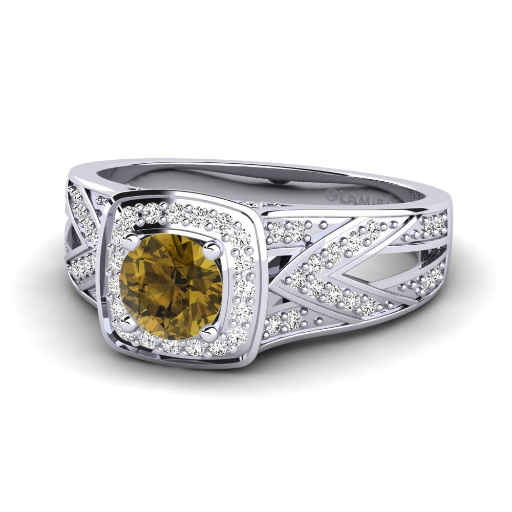 Circón Marrón Anillo de compromiso Celesse