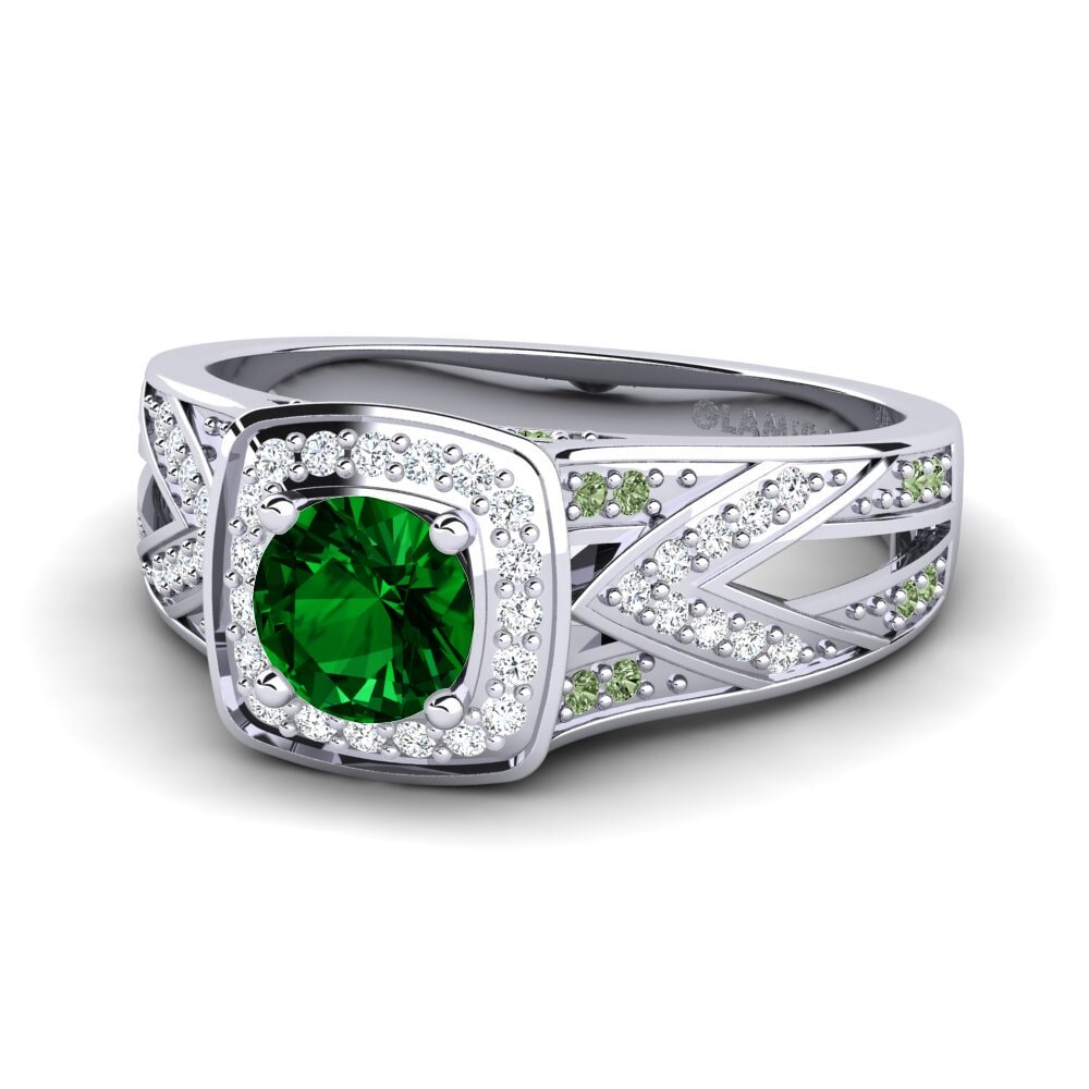 Bague Acier Inoxydable ZAG Avec Perle Cristal Swarovski Vert Eau - Taille 54, Neuve étiquetée