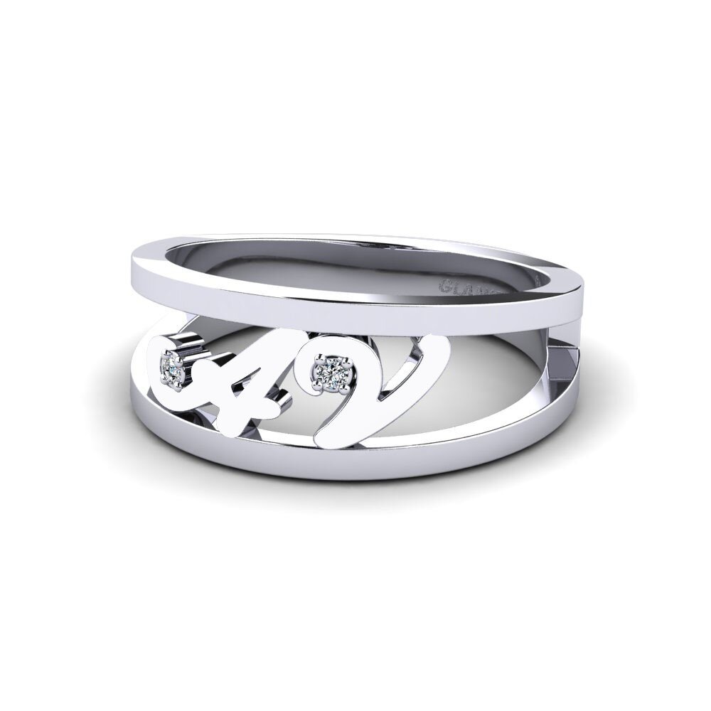 Palladium 950 Zirkonia Ringe Celestine