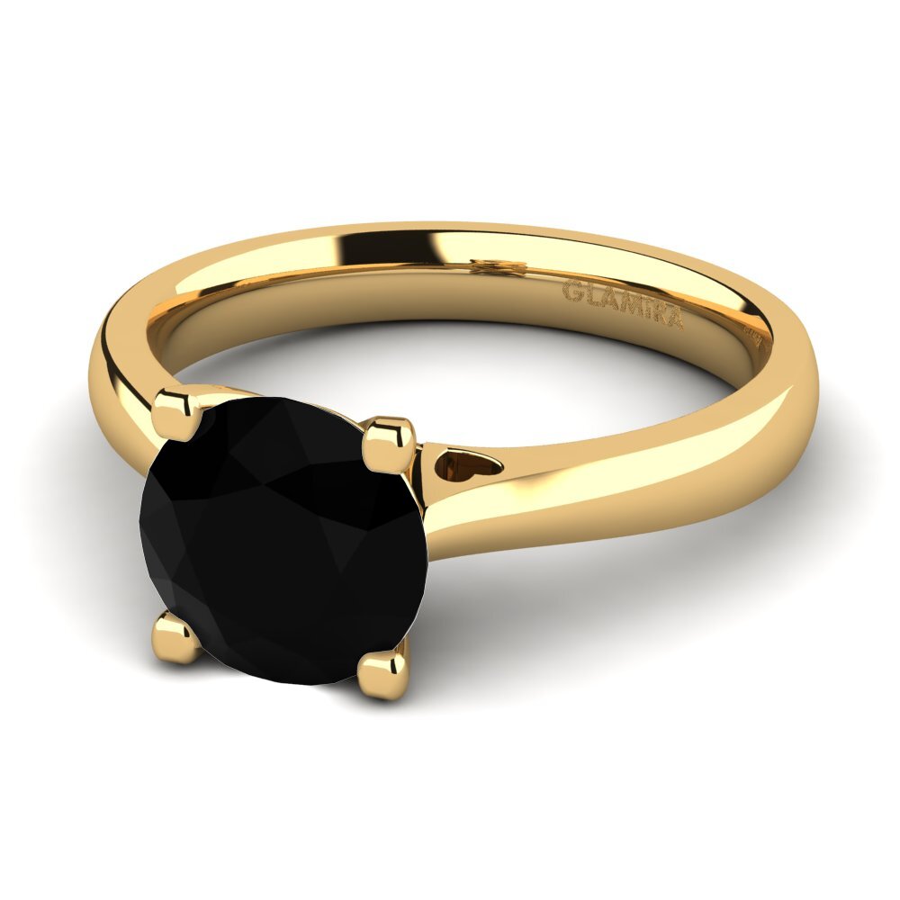 Black Sapphire Engagement Ring Céline 2.0 crt