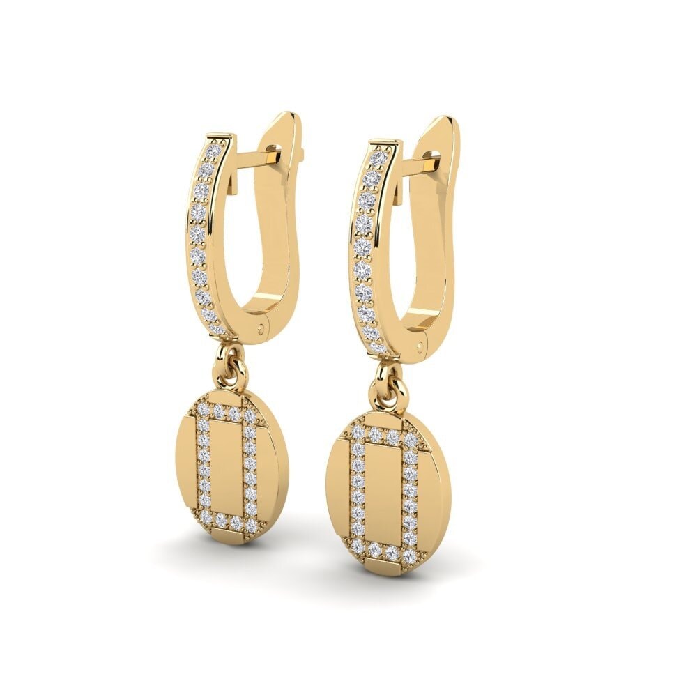 Labor-gezüchteter Diamant Damen ohrring Celkr