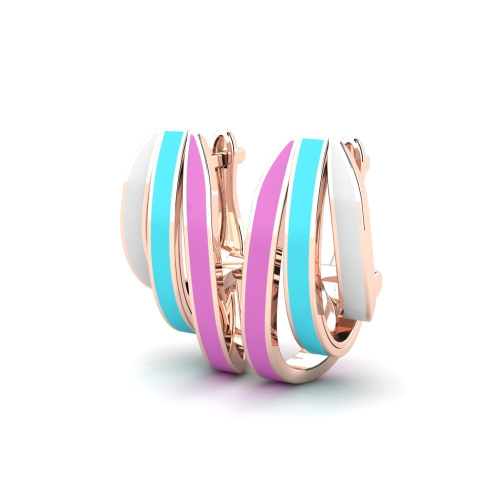 14k Oro Rosa Pendientes Cellvan