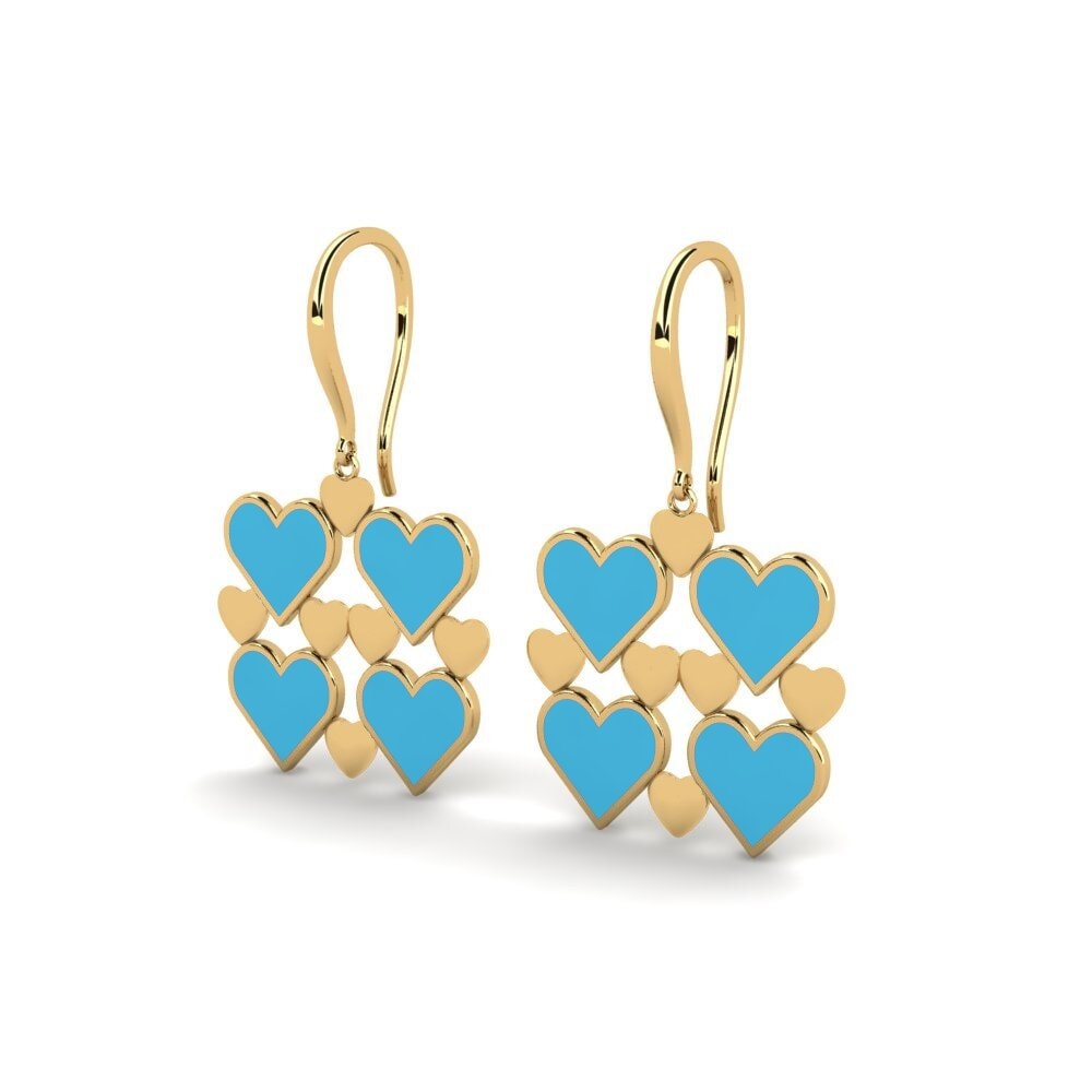9k Oro Amarillo Pendientes Celtist