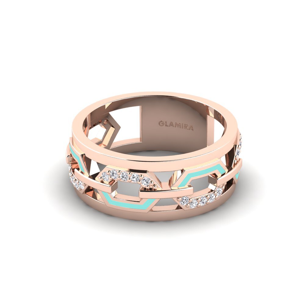 Rotgold 750 Ring Cendre