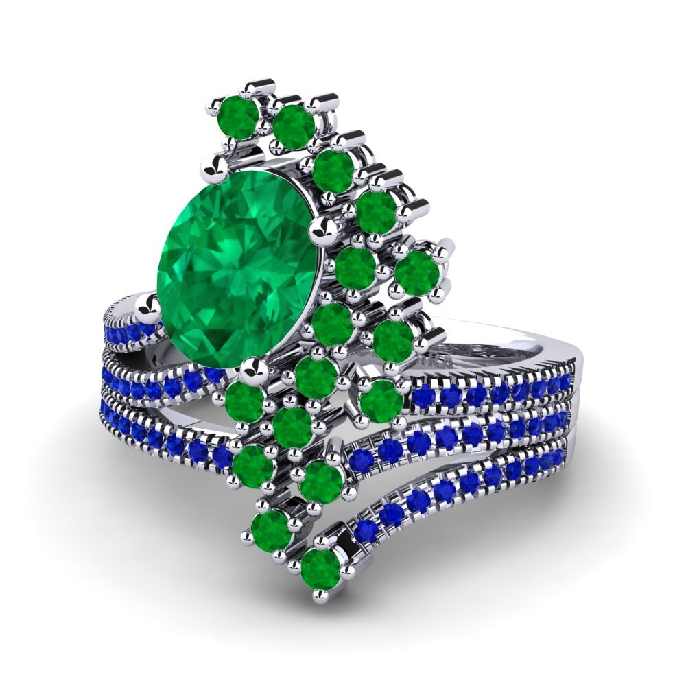 Emerald (Lab Created) Ring Cenedra