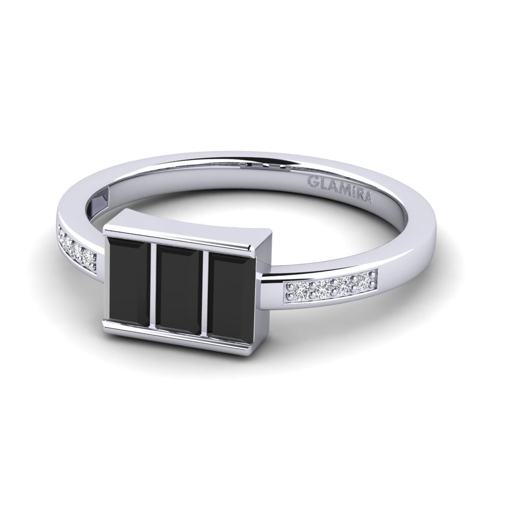 Black Diamond Engagement Ring Centaur