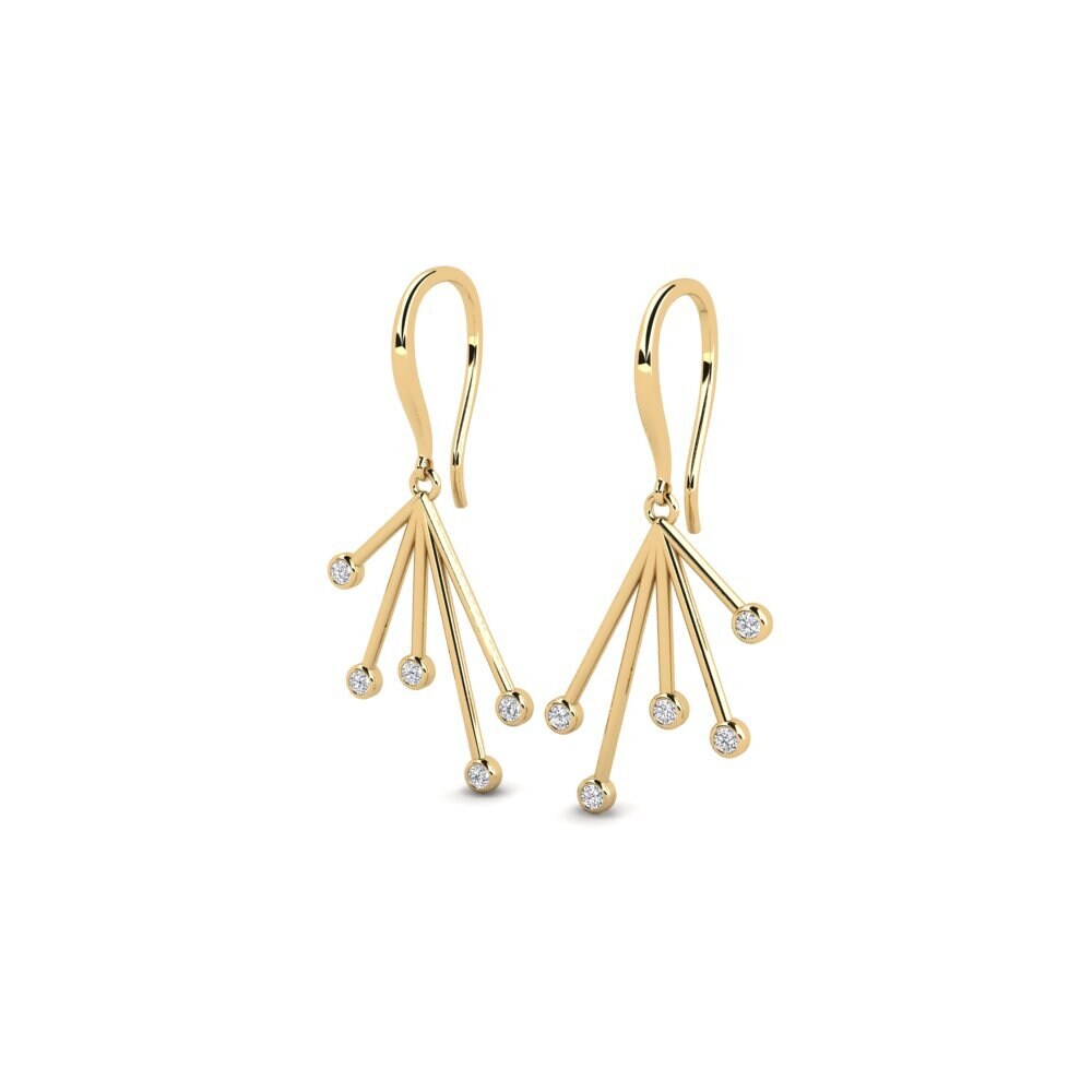 9ct Yellow Gold Lab Grown Diamond Women's Earring Cenya