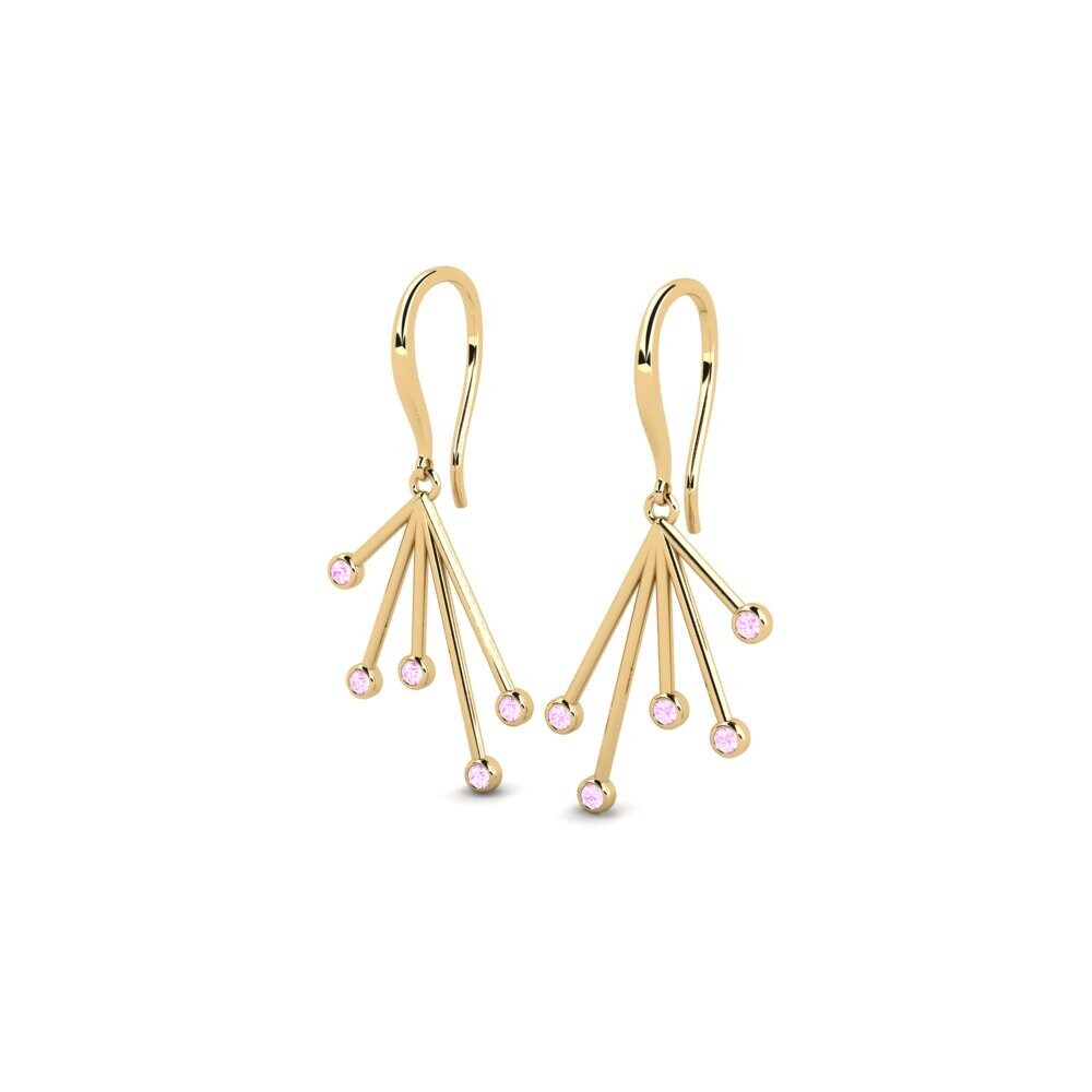 Saphir Rose Boucle d'oreille femme Cenya