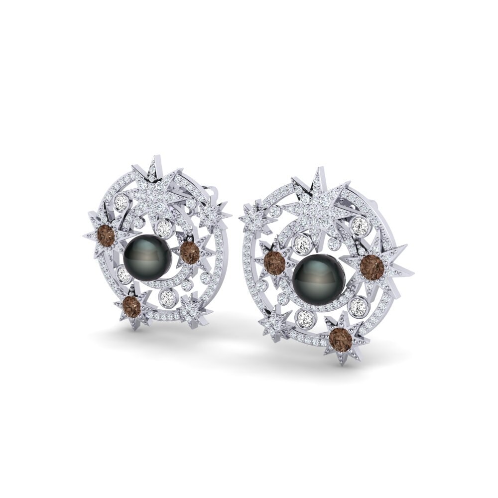 Quartz Fumé Boucle d'oreille femme Cerchiodi Stelle