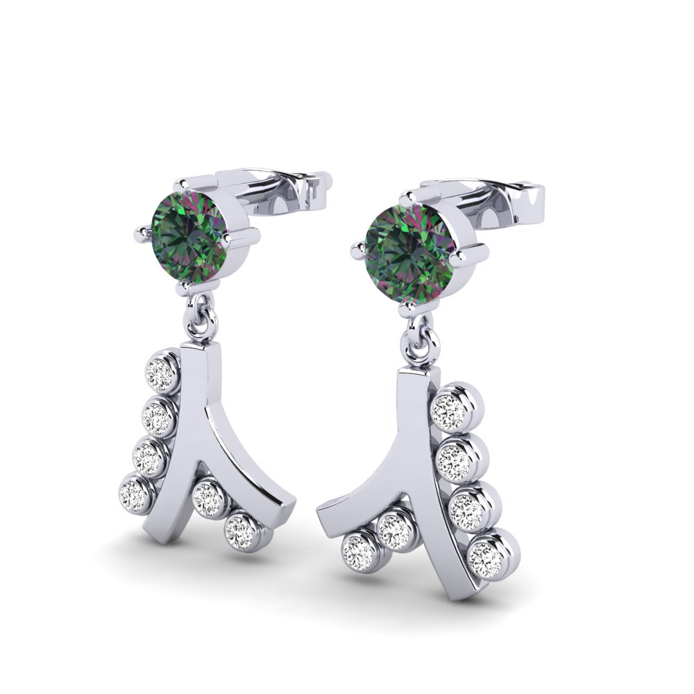 Mystic Topaz Women's Earring Cercueil