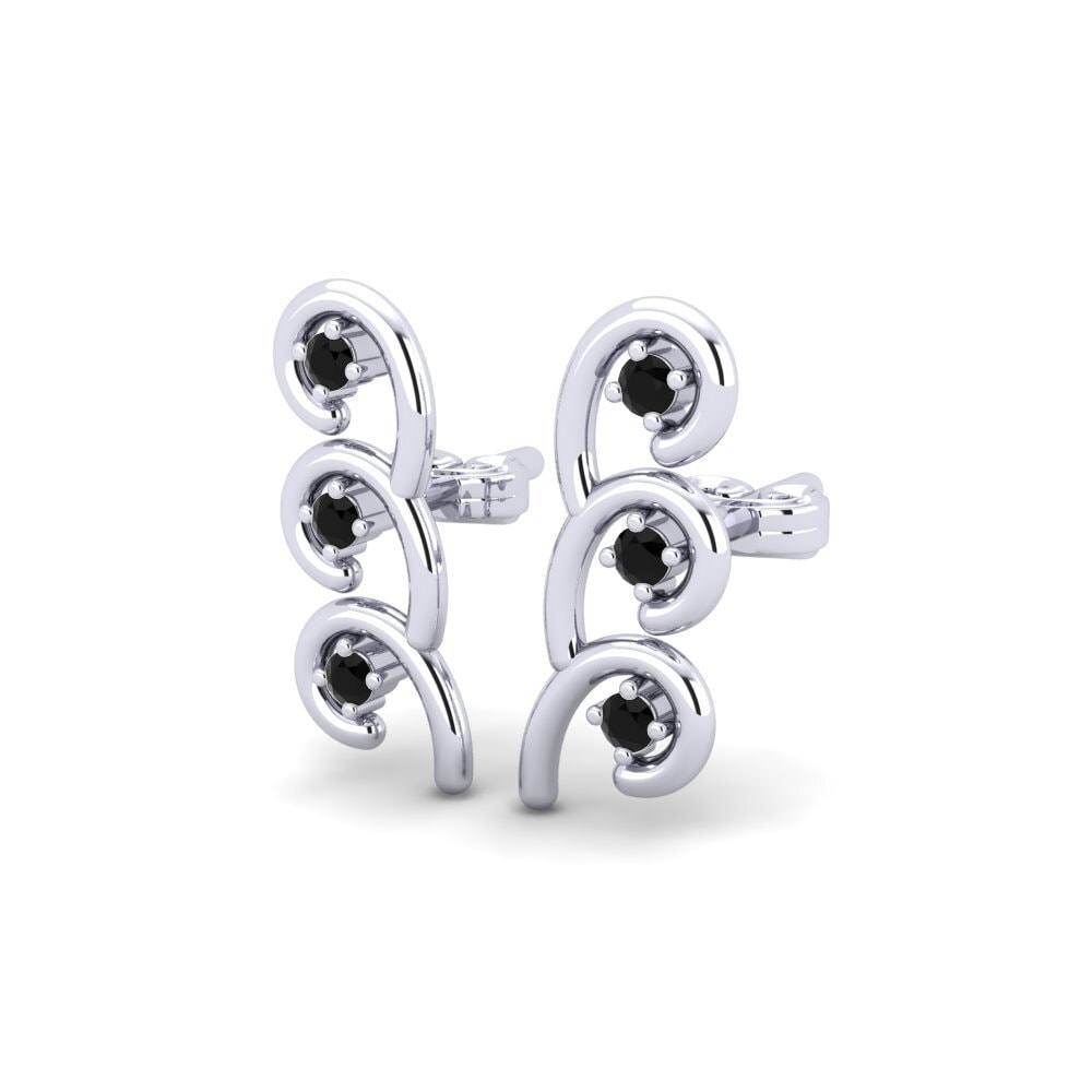 Diamante Negro Pendiente de mujer Ceriun