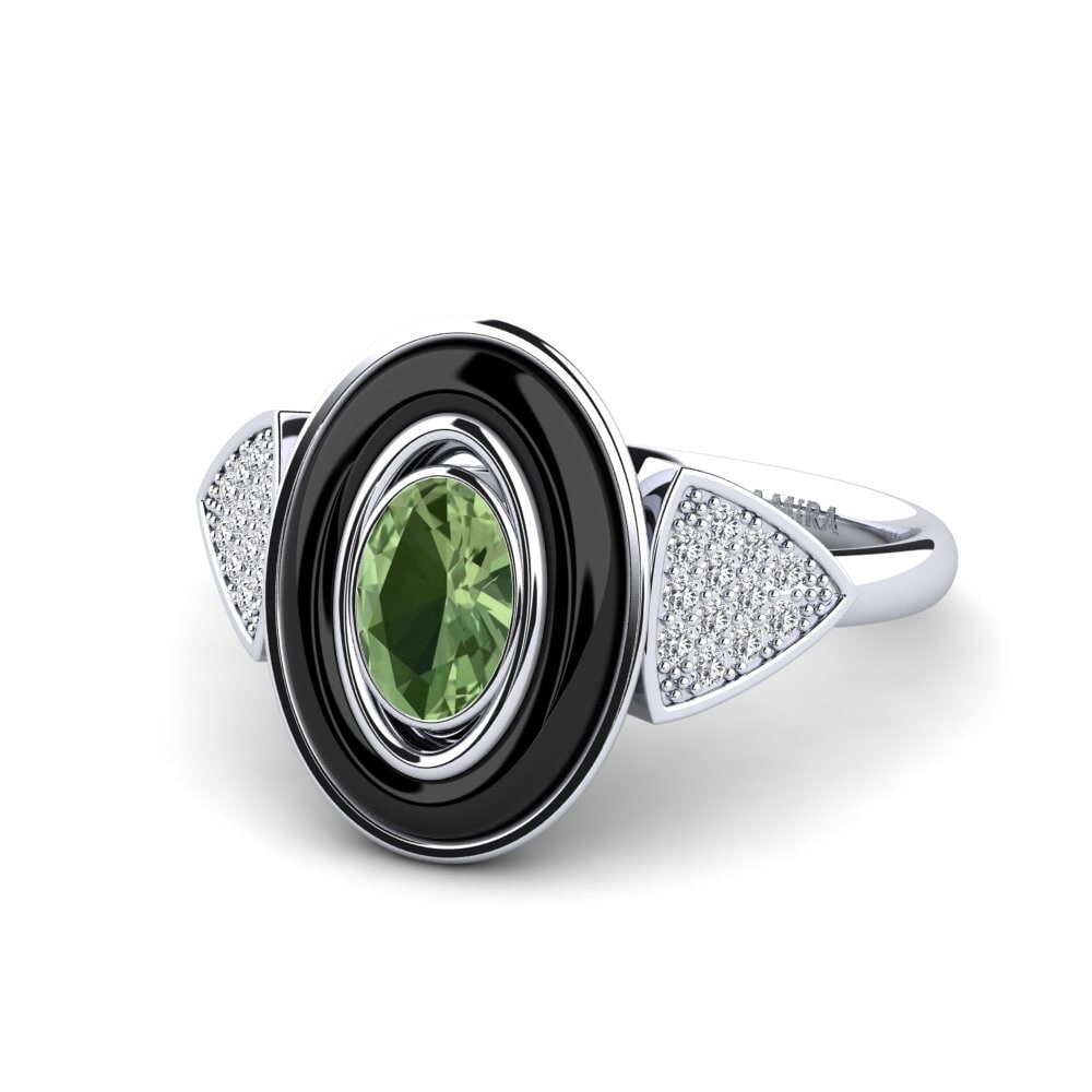 Saphir vert Bague Cessna