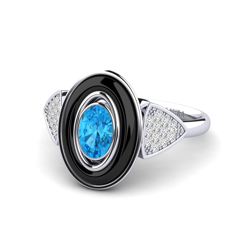 Topacio azul Anillo Cessna