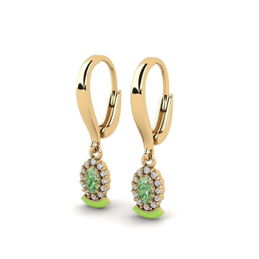 Diamante Verde Brincos Feminino Cessnock
