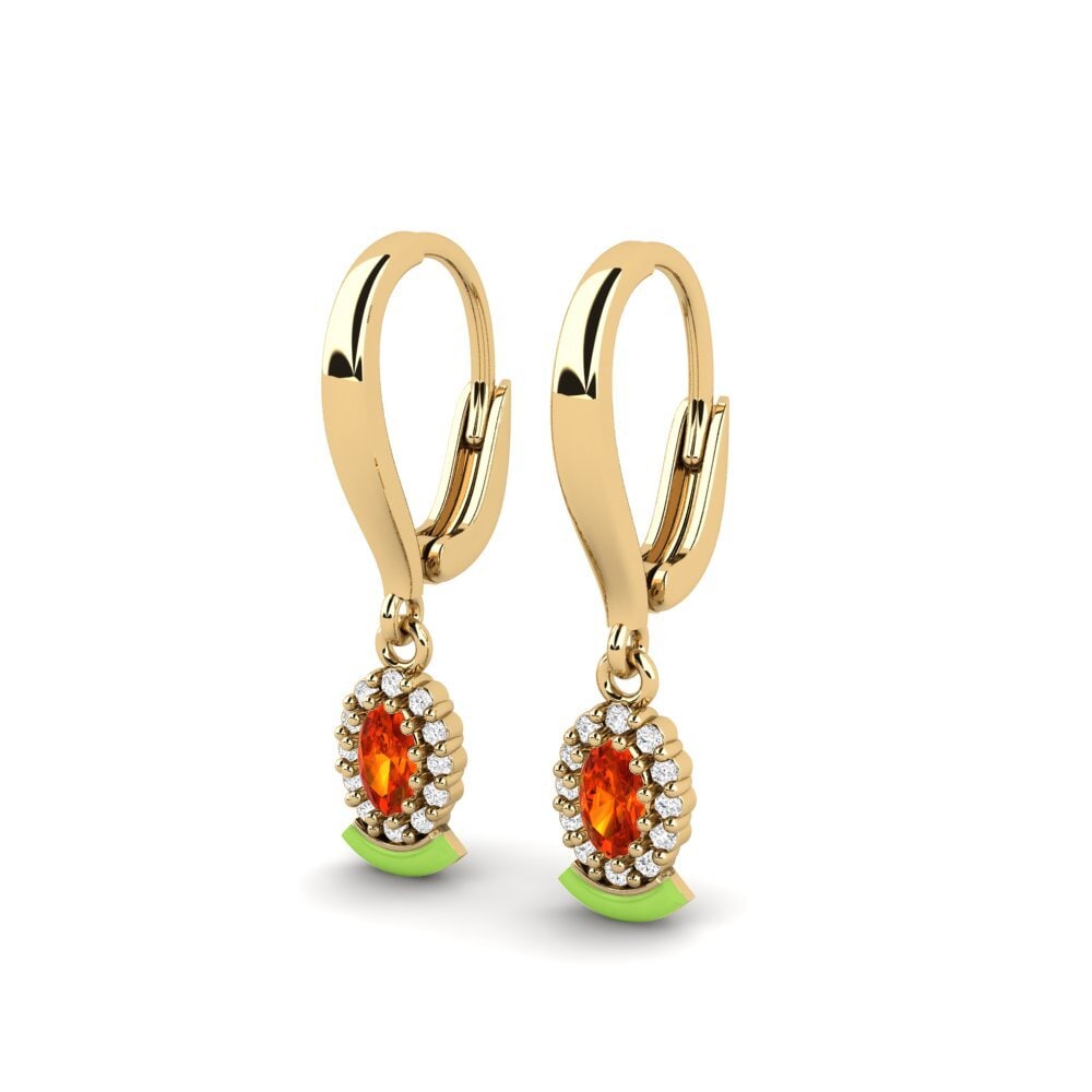 Orange Sapphire Women's Earring Cessnock
