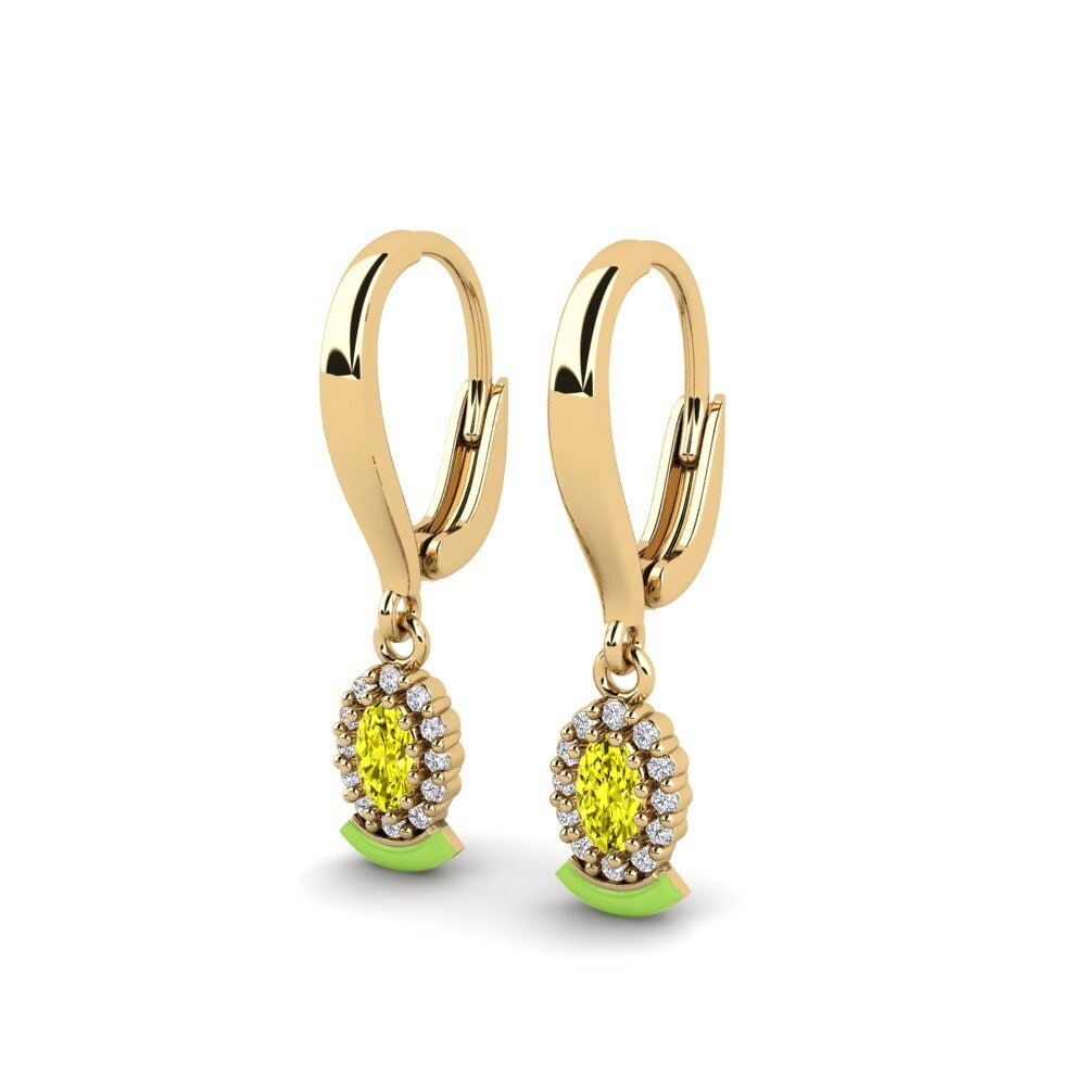 Diamant Jaune Boucle d'oreille femme Cessnock
