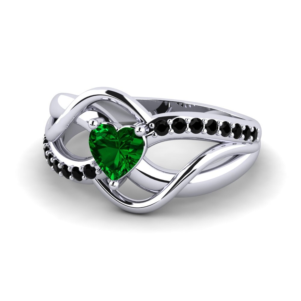 Heart Green Zirconia Ring Cgani