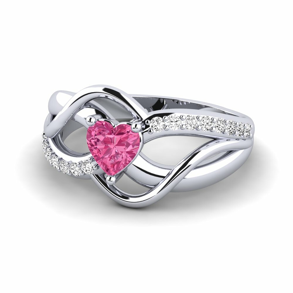 Turmalina rosa Anillo Cgani