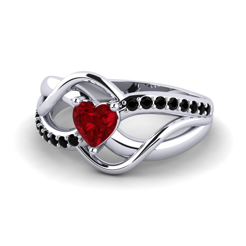 Zircone Rosso Anello Cgani