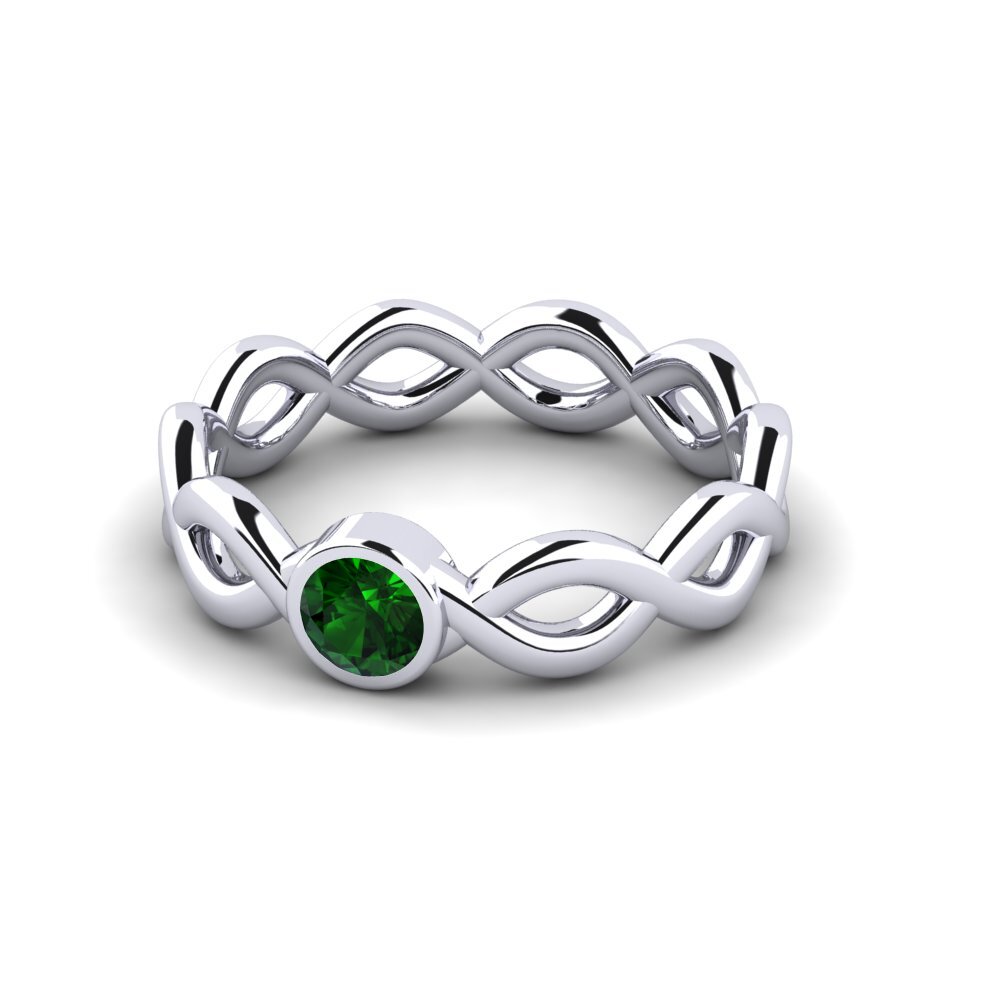Turmalina verde Anillo de Mujer Chaco