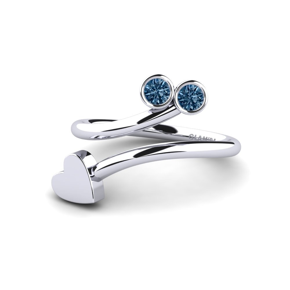 블루 다이아몬드 반지 Chahna