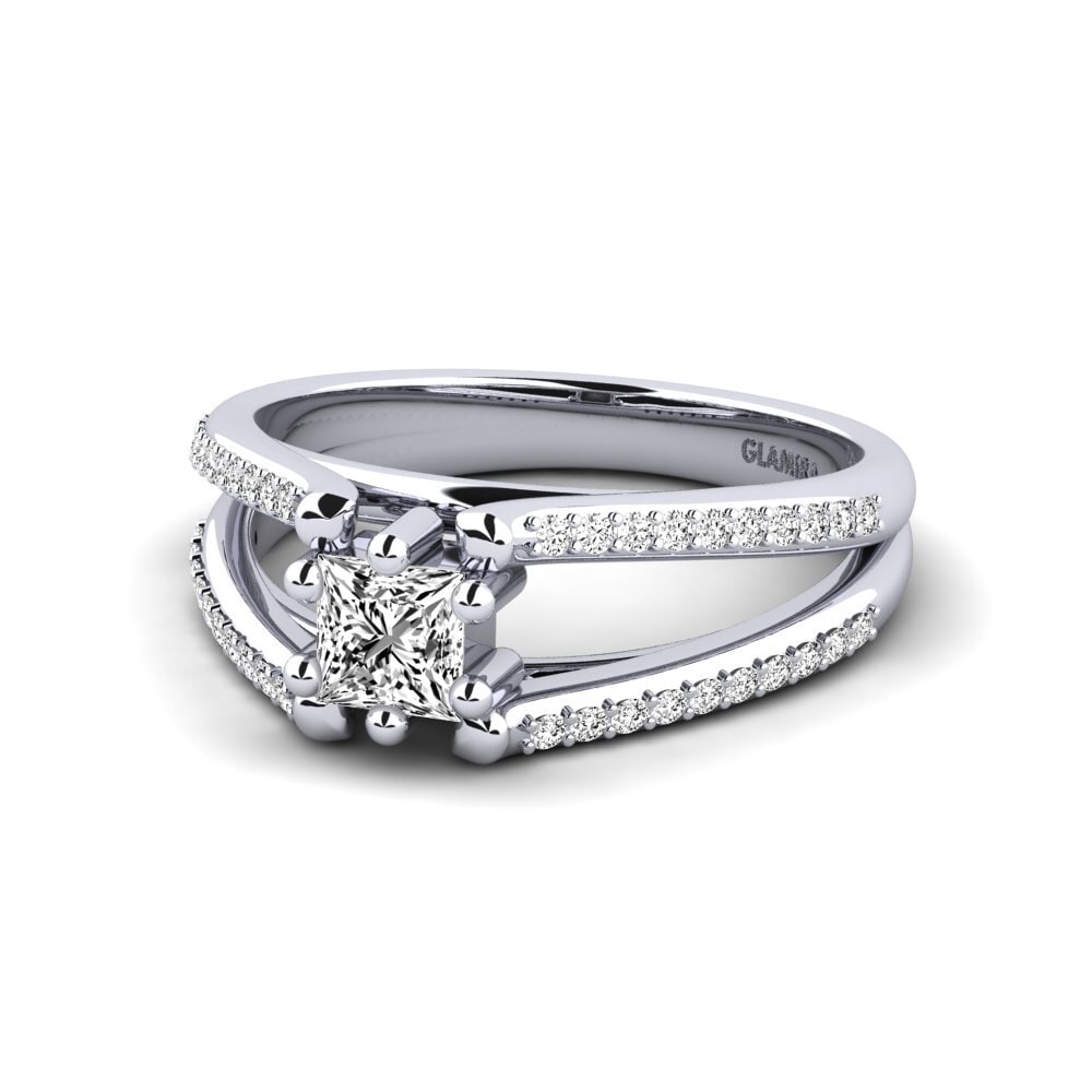 Moissanite Anel de Noivado Chakra