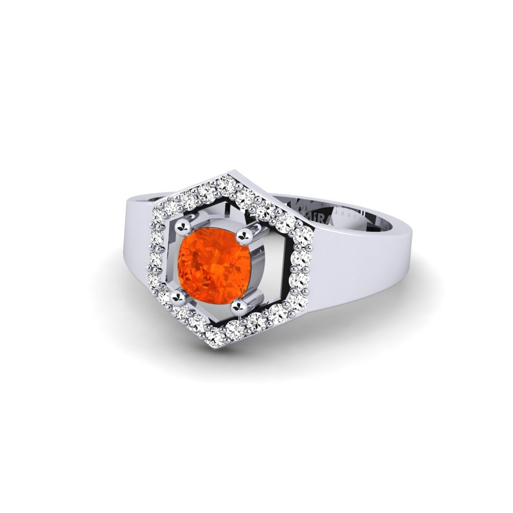 Fire-Opal Engagement Ring Chamonix