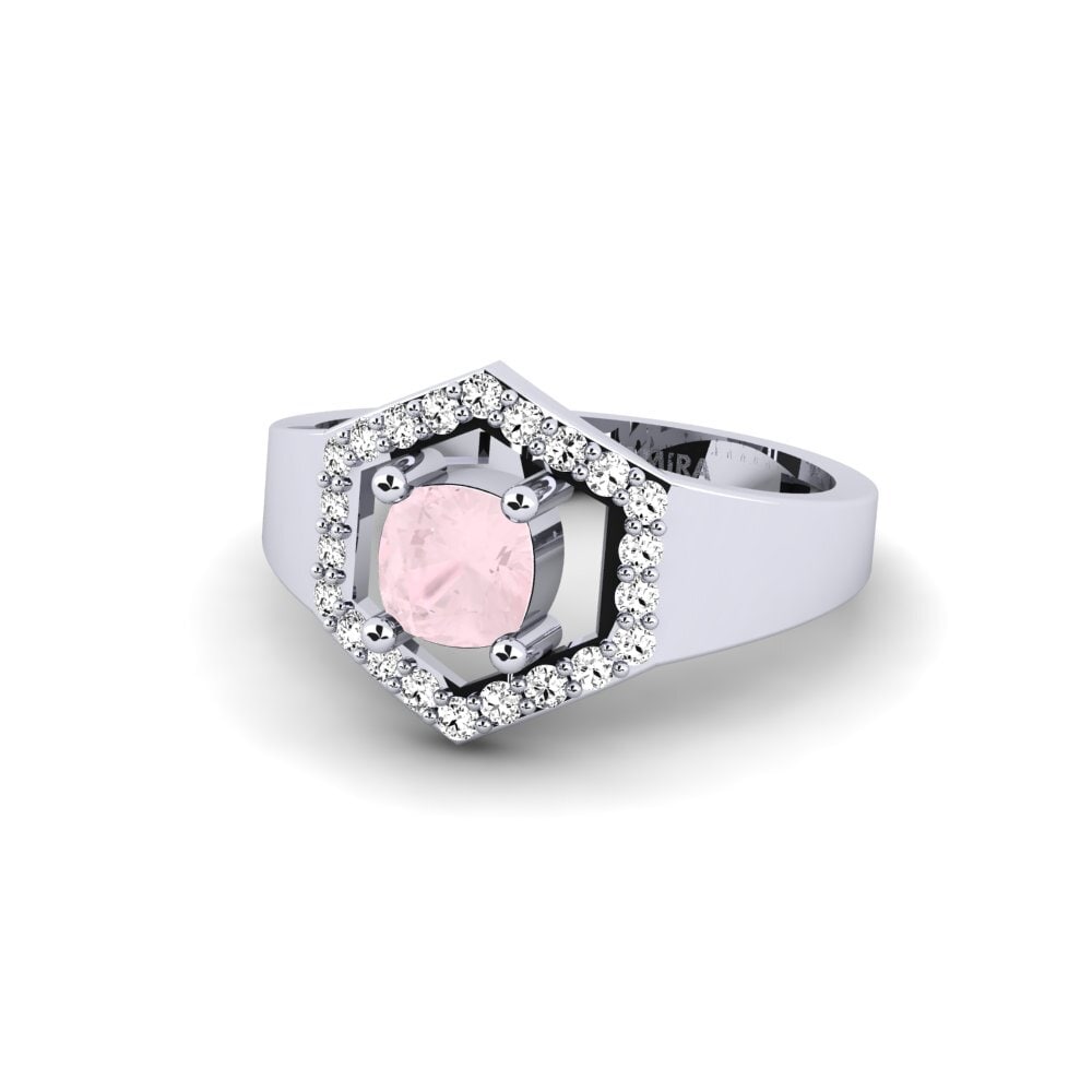 Rose Quartz Engagement Ring Chamonix