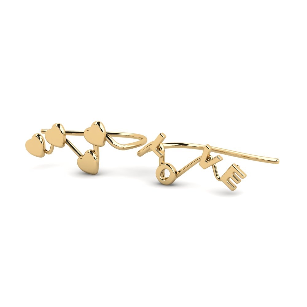 9k Oro Amarillo Pendientes Chanie