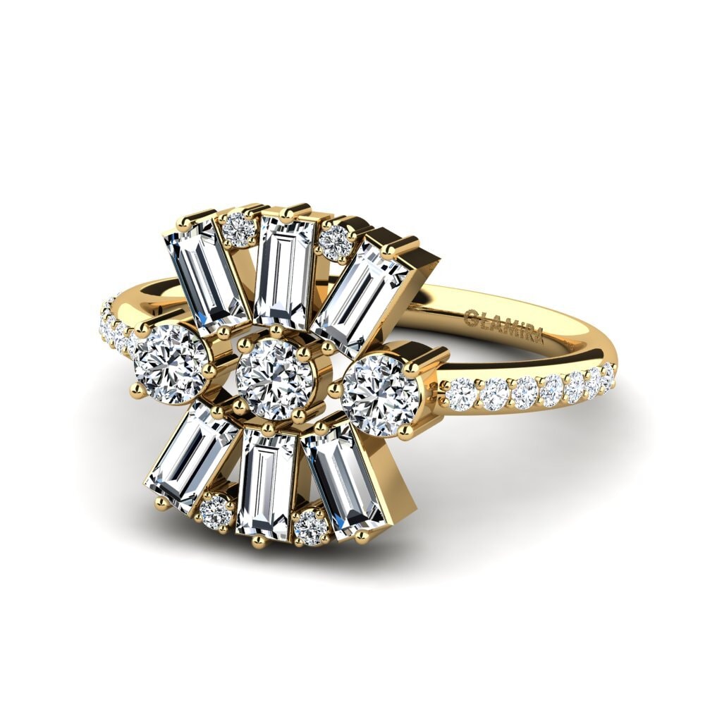 9k Oro Amarillo Anillo de compromiso Chantierra