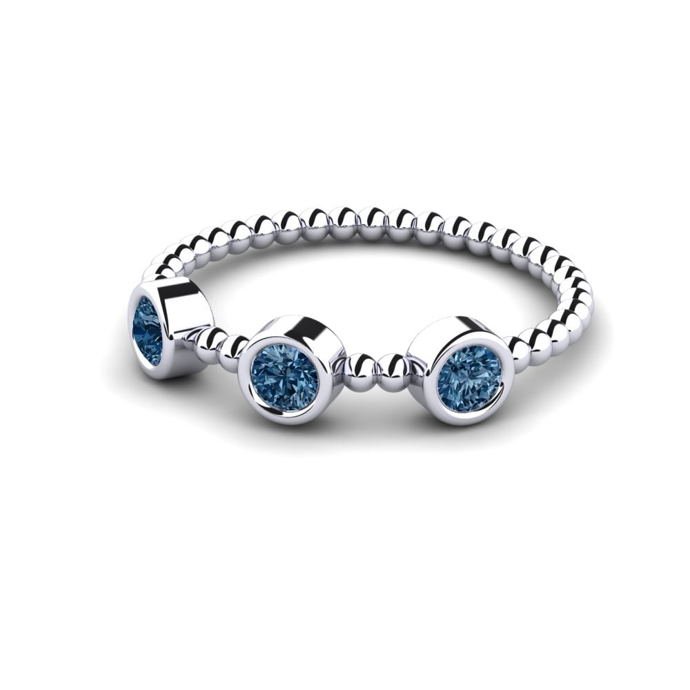 Blue Diamond Engagement Ring Chantr