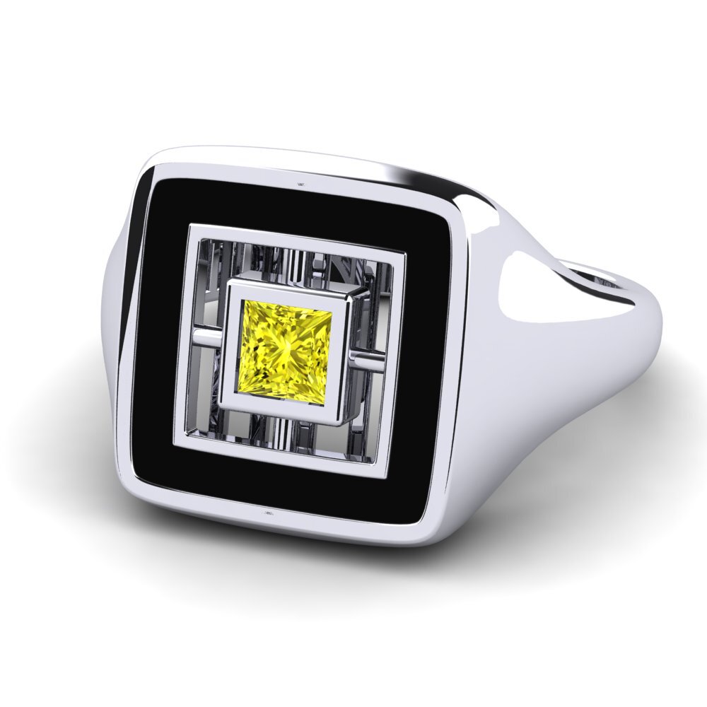 Diamante Amarillo Anillo Chapiteaulin