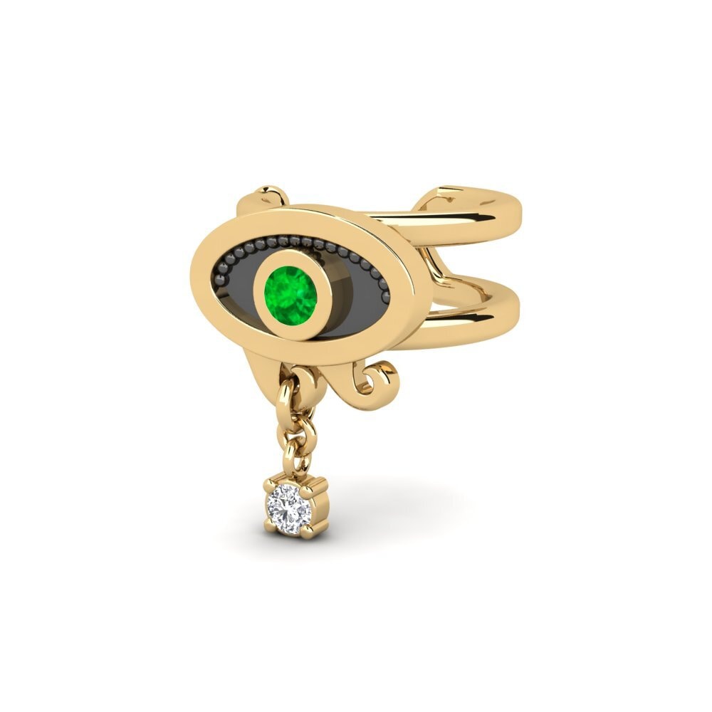 Émeraude Boucle d'oreille femme Charmeye