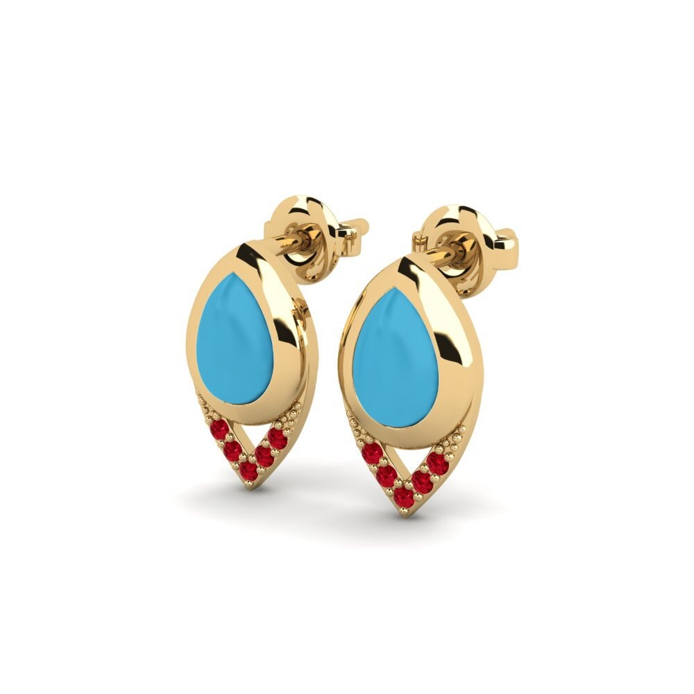Đá Zirconia Đỏ Bông tai nữ Chasumba