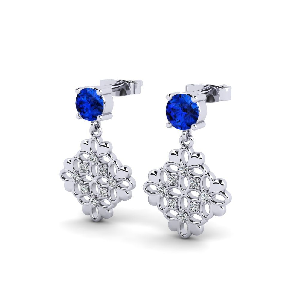Sapphire (Lab Created) Women's Earring Chatier