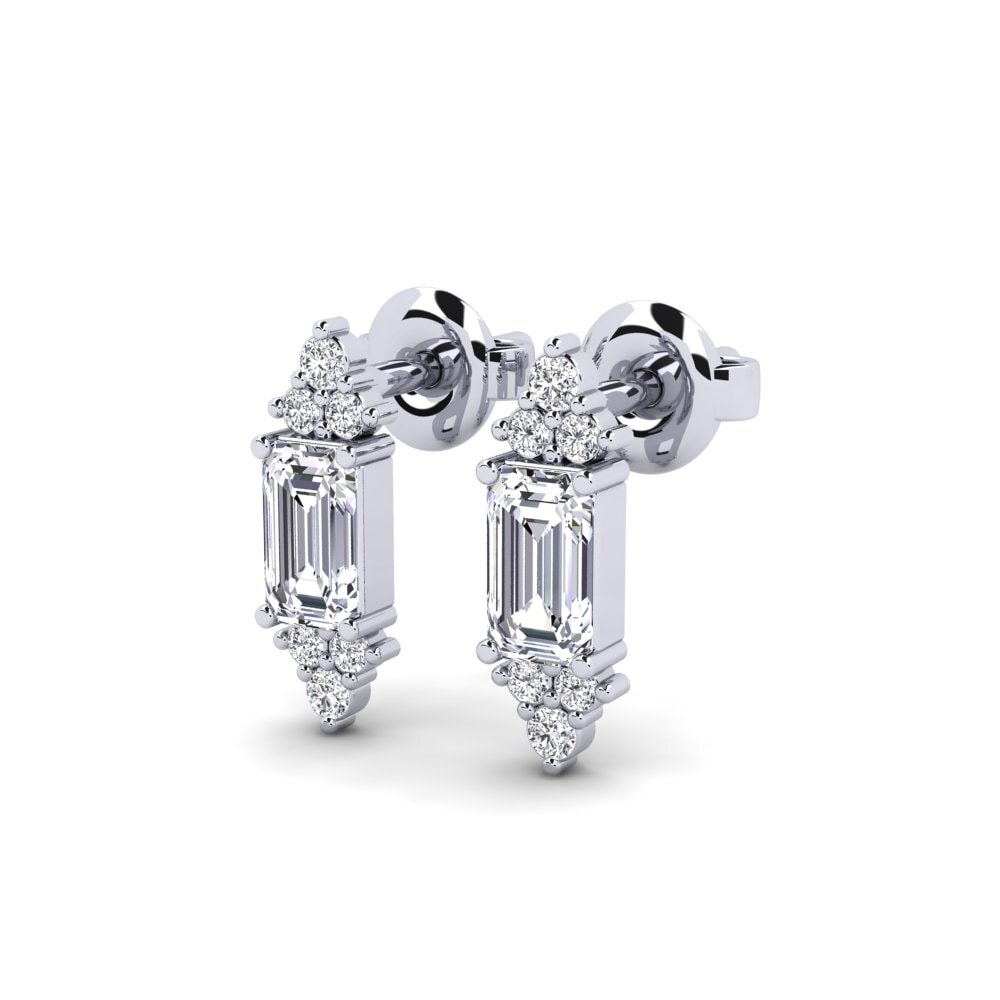 White Silver Diamond Women's Earring Chaumont