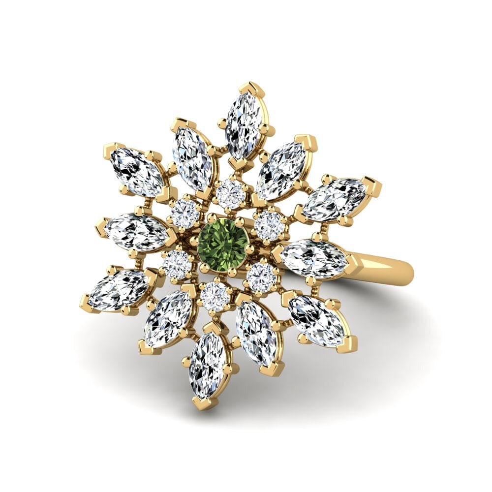 Safira Verde Anel Chayenne