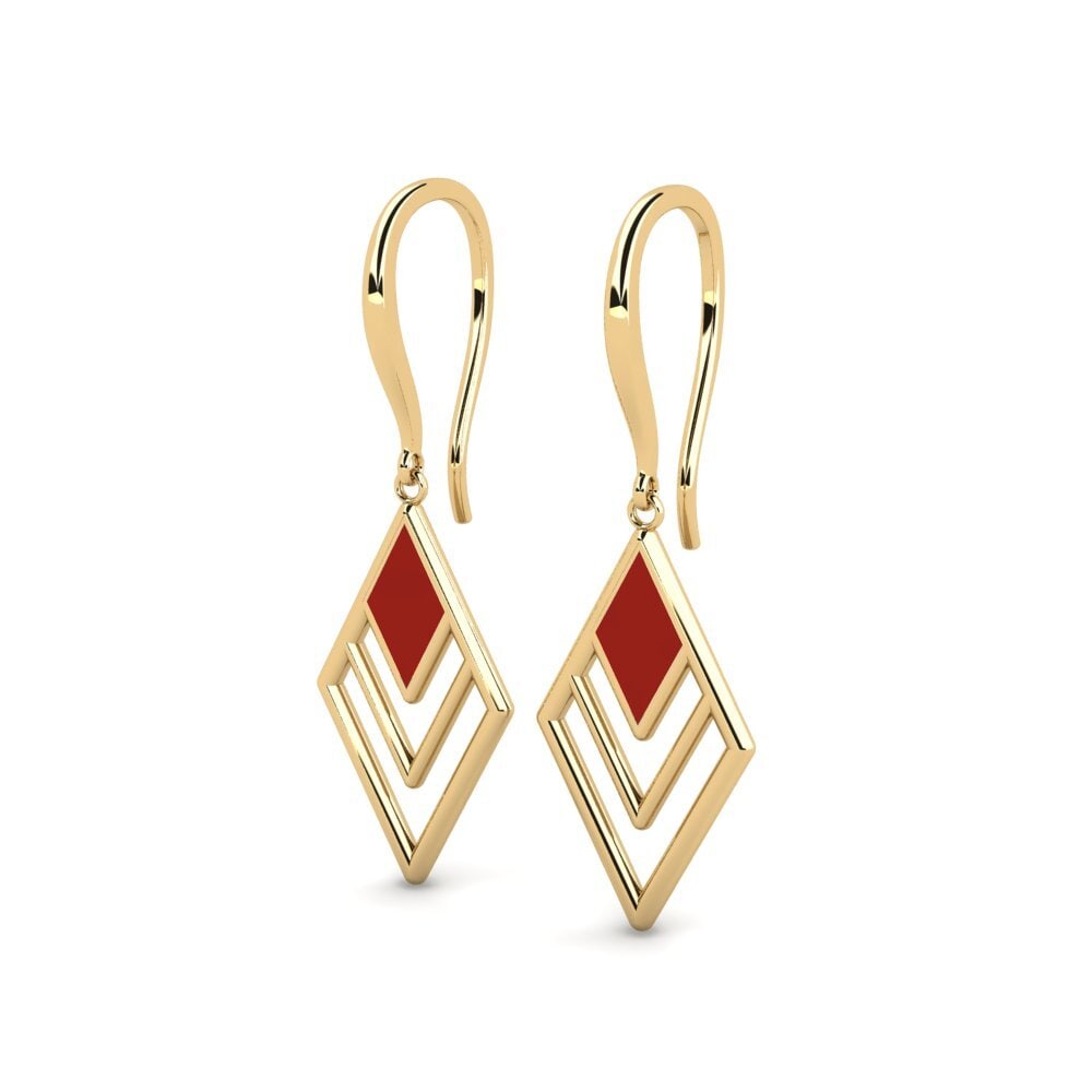 9k Oro Amarillo Pendientes Chean
