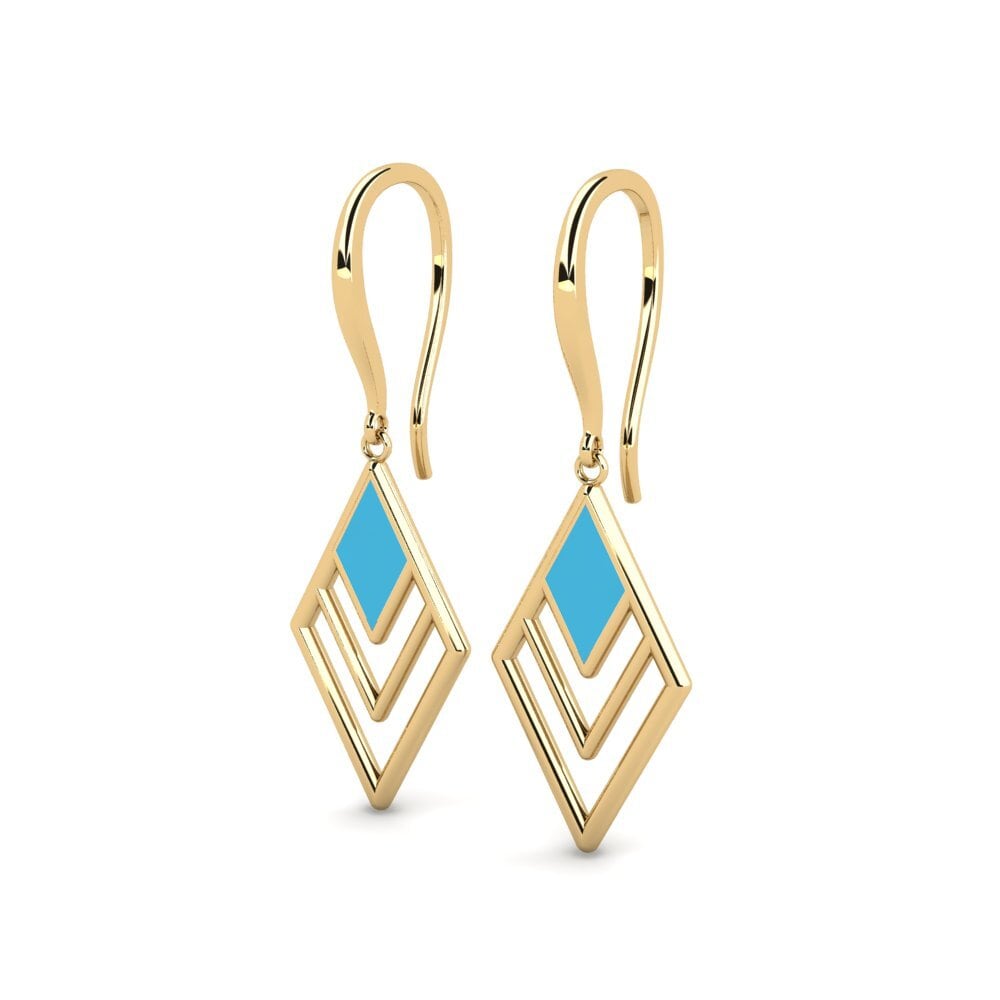 9k Oro Amarillo Pendientes Chean