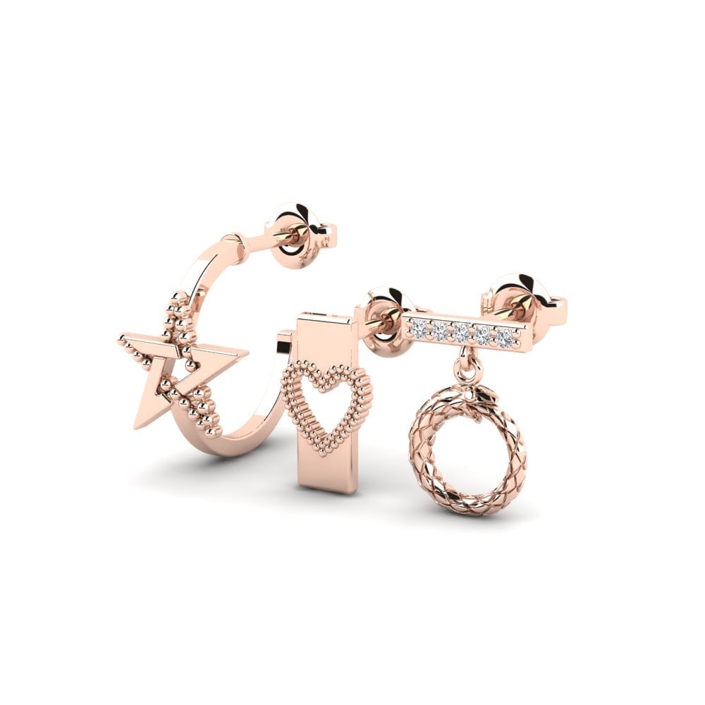 14ct Rose Gold Women's Earring Chegutu - SET