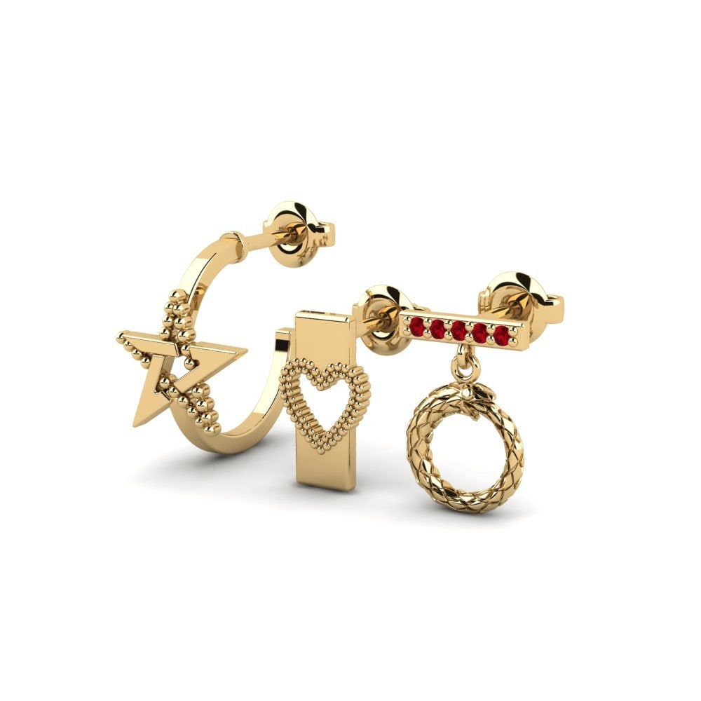 Circonita Roja Pendiente de mujer Chegutu - SET