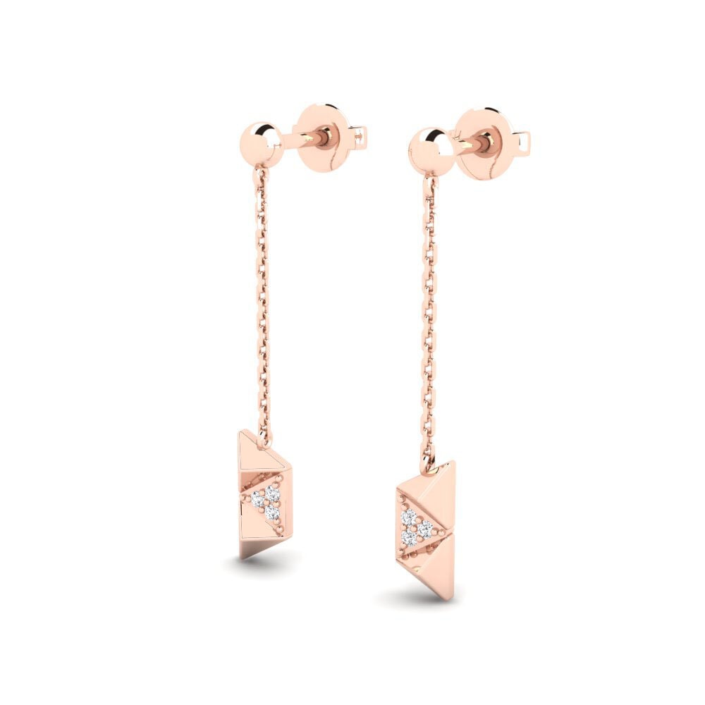 14k Oro Rosa Pendiente de mujer Cherbury