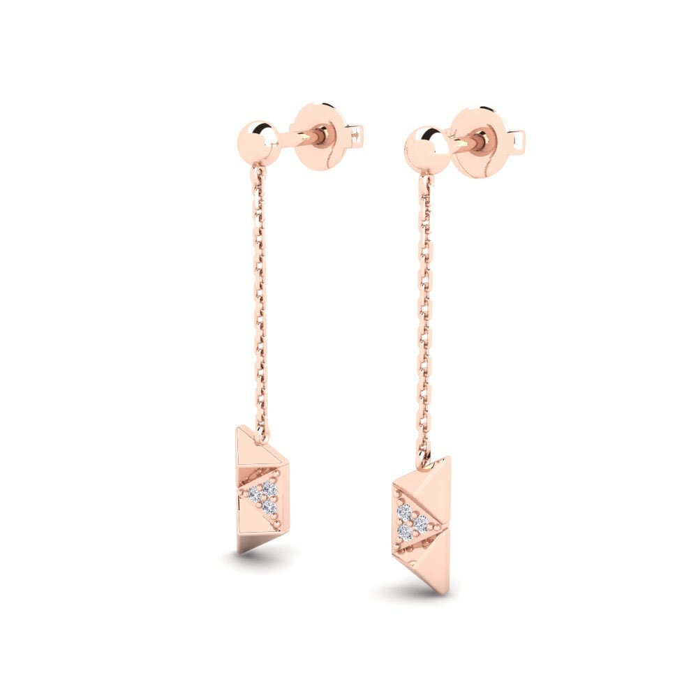 14k Oro Rosa Pendiente de mujer Cherbury