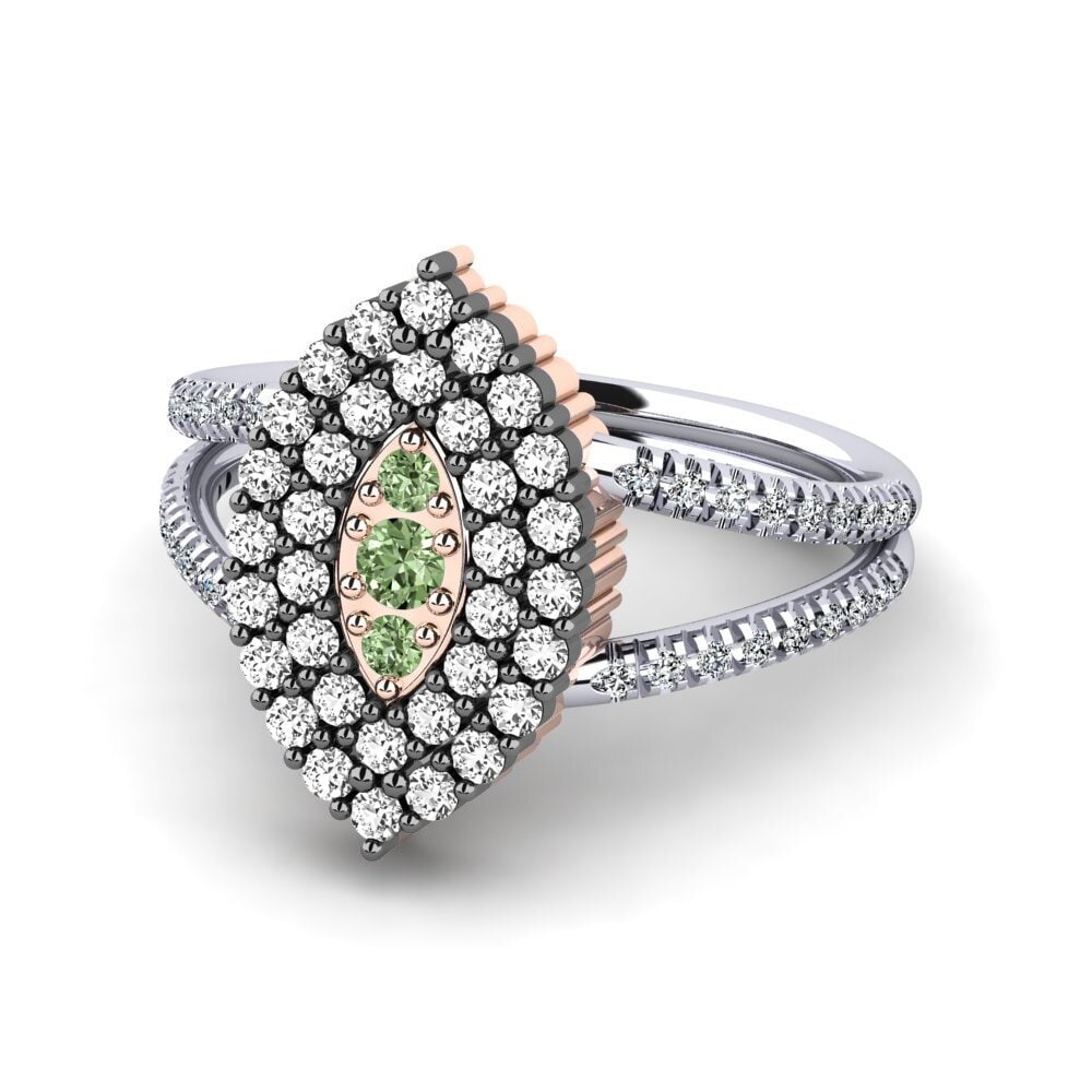Green Diamond Engagement Ring Chere