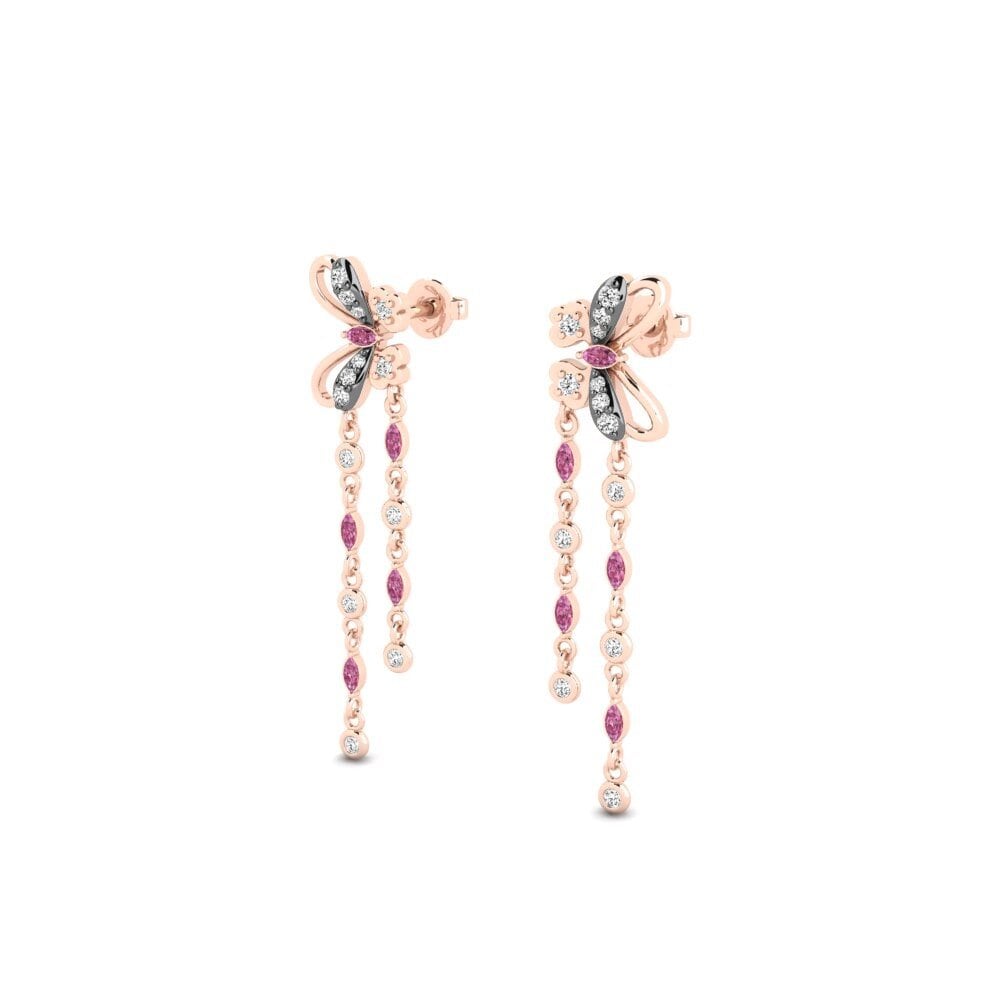 Grenat de Rhodolite Boucle d'oreille femme Cherisvz
