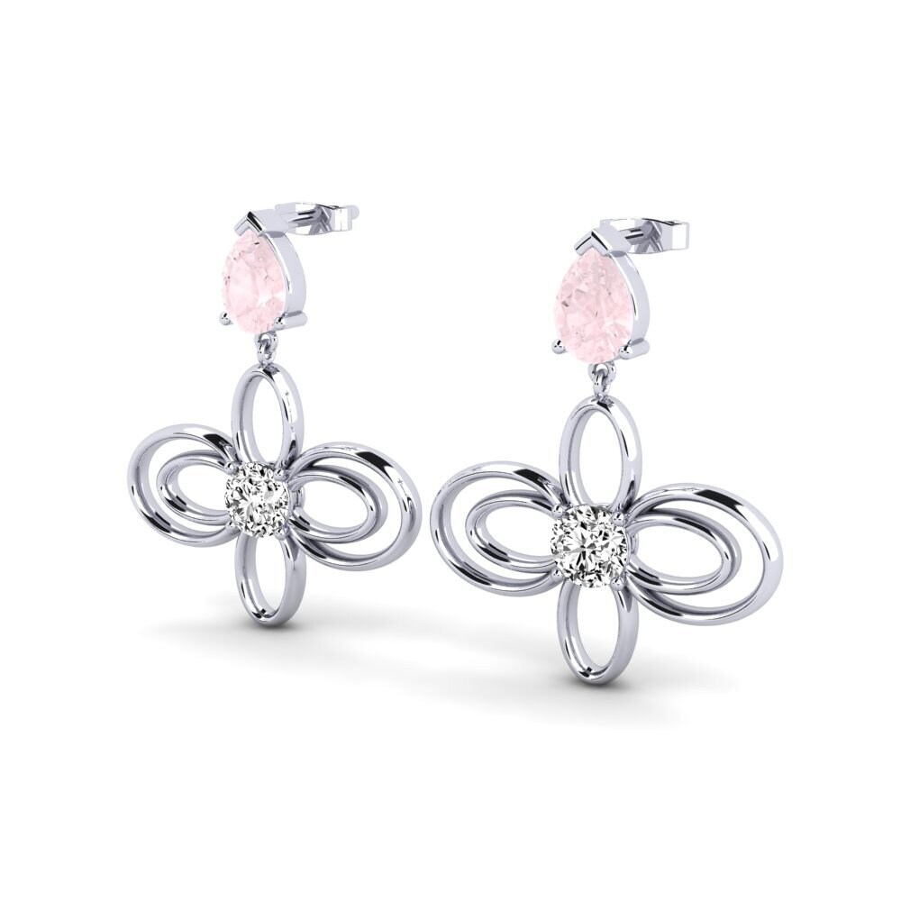 Pear Rose Quartz Women's Earring Cherra