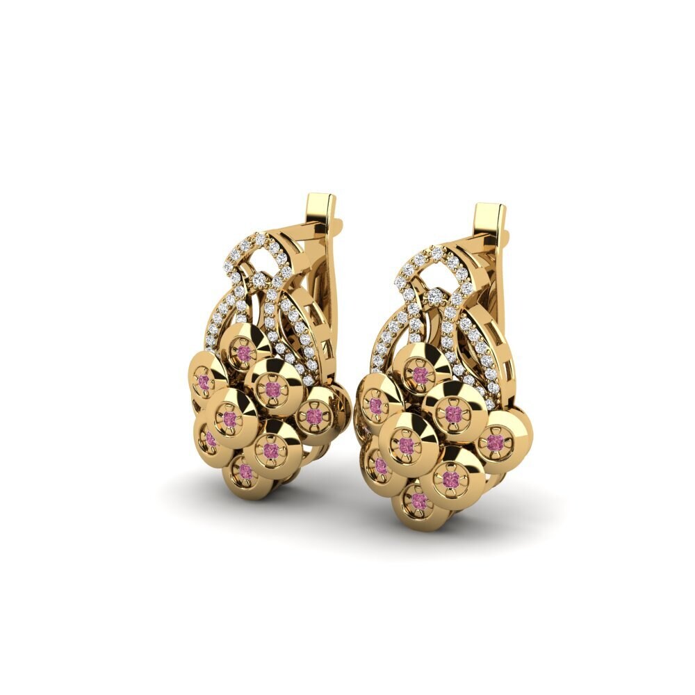 Đá Rhodolite Bông tai nữ Cherubi