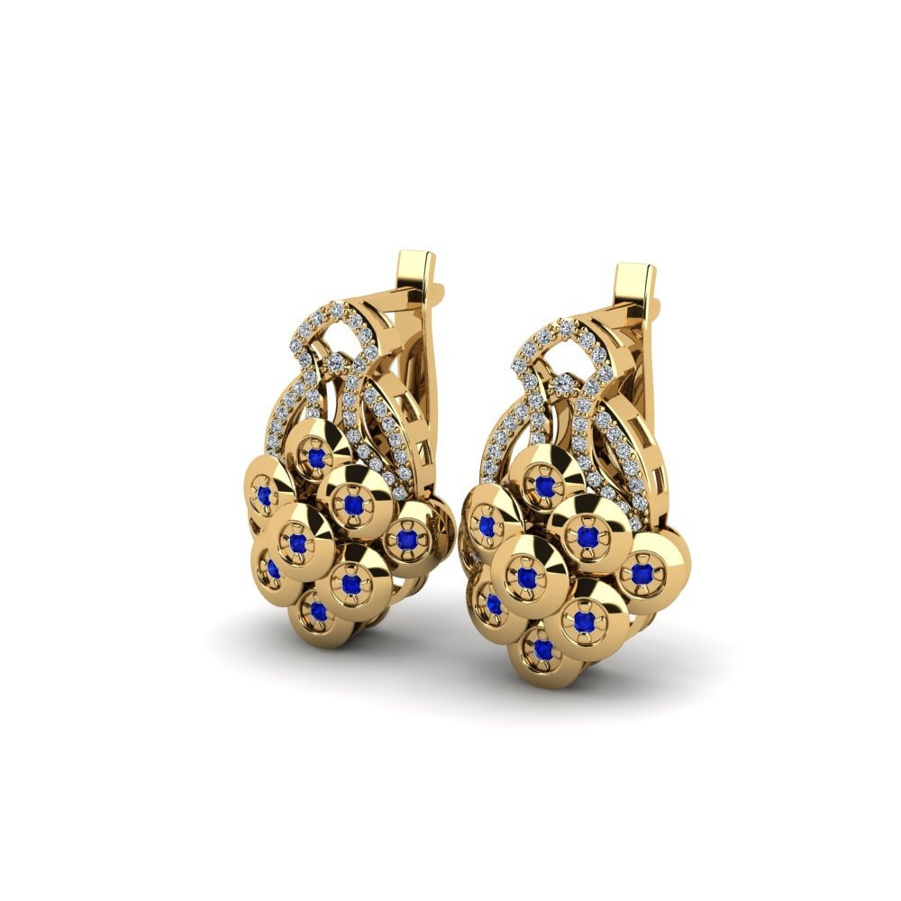 Đá Sapphire Bông tai nữ Cherubi